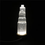 Selenite table lamp