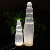 Selenite table lamp