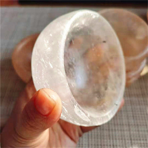 Selenite crystal trinket bowl