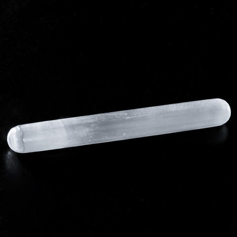 White rounded selenite wand