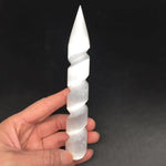 Carved selenite crystal wand