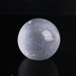 Small selenite sphere with stand