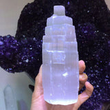 Skyscraper selenite Lamp